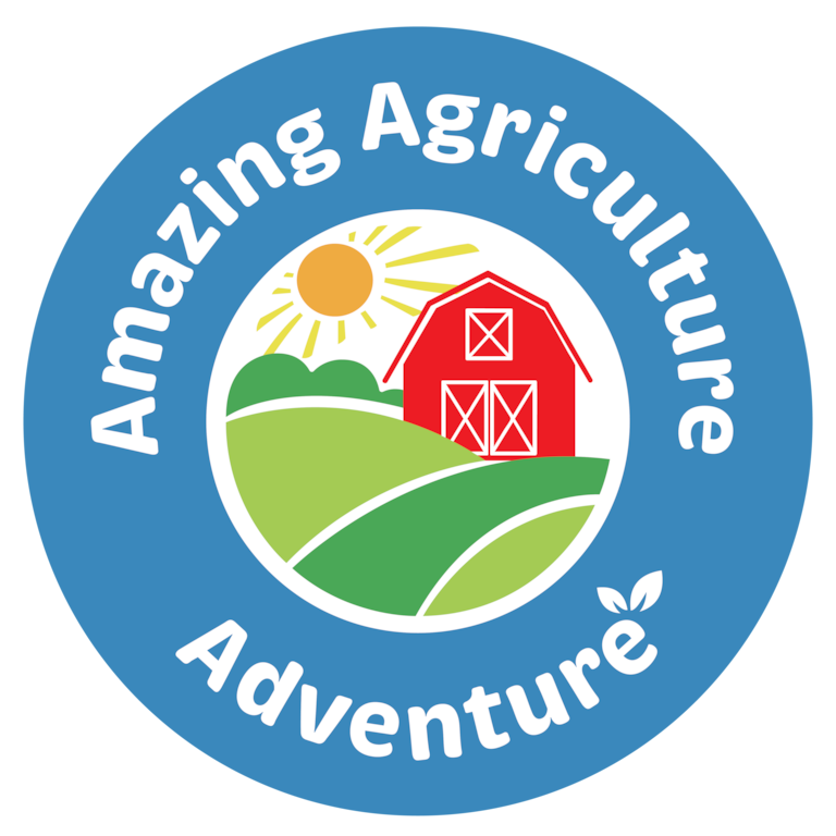 Amazing Agriculture Adventure logo on a gradient backdrop